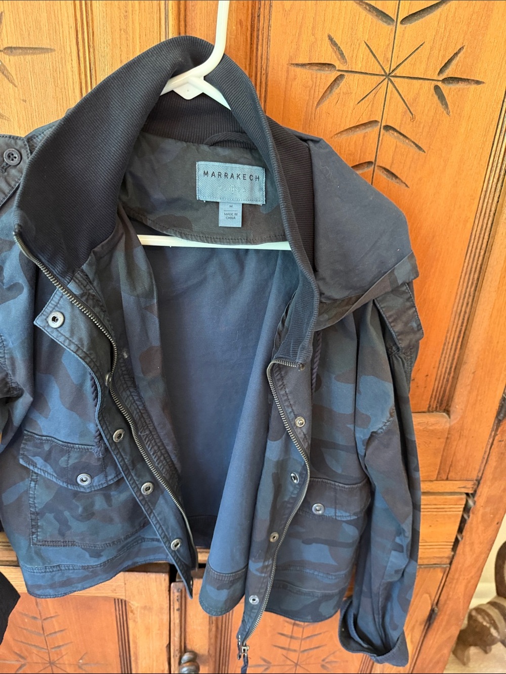 Marrakech Women's Navy Camouflage Field Jacket